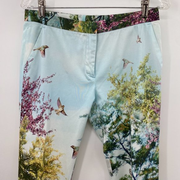 STRAIGHT LEG NATURE PRINT WOMENS PANTS - Picture 2 of 5